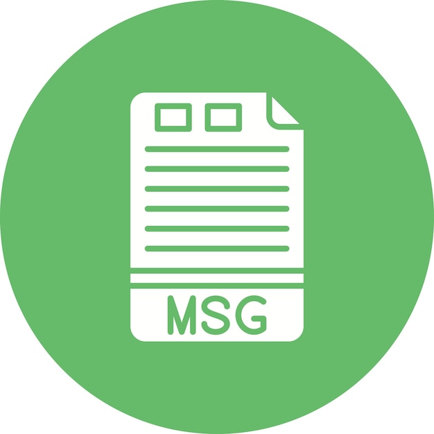MSG icon vector image Can be used for File Formats
