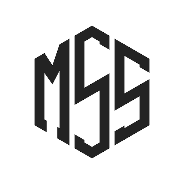 mss logo design initial letter mss monogram logo using hexagon shape