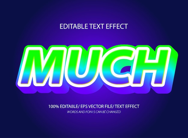 Much editable text effect and editable text style