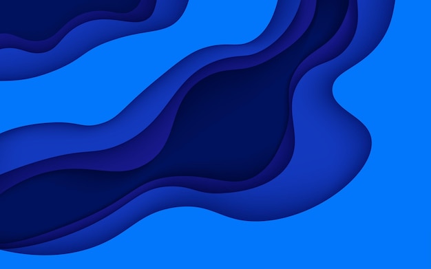 multi layers blue texture 3d papercut layers in gradient vector banner abstract paper cut
