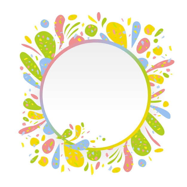 multicolored frame with abstract spots.