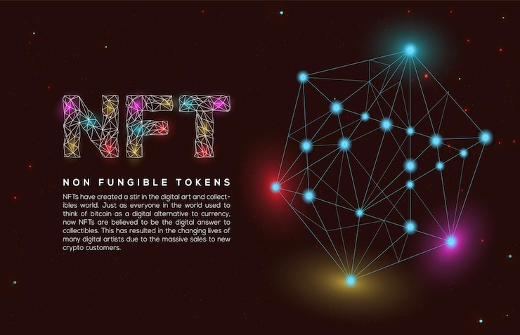 Vektor multicolored reddish light nft wallpaper concept