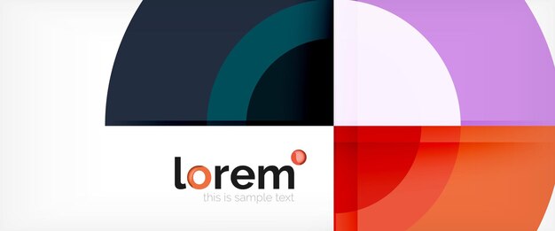 Multicolored round shapes abstract background