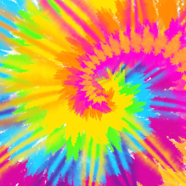 Multicolored Tie dye spiral background