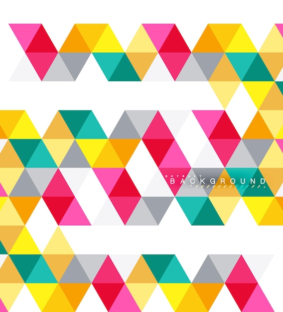 multicolored triangles abstract background mosaic tiles concept