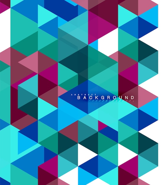 multicolored triangles abstract background mosaic tiles concept