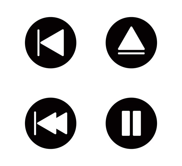 Multimedia icon next and play icon vector logo design template