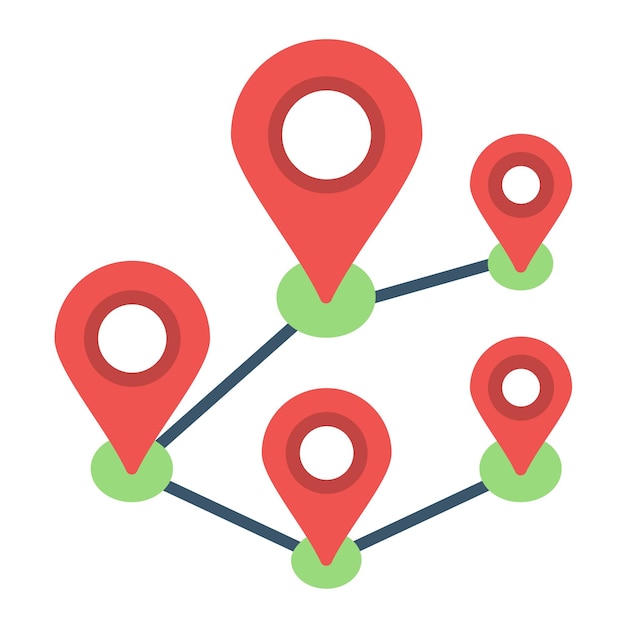 Multiple Destinations Flat Illustration