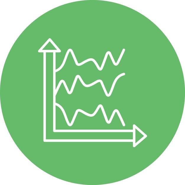 Multiple Line Graph icon vector image Can be used for Infographics