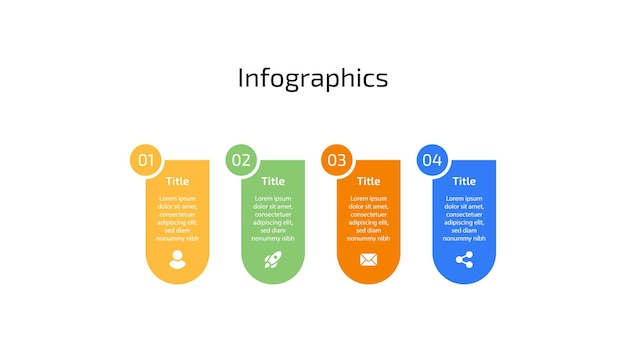 Multiple steps infographics design with multiple shapes colors business flows flowcharts etc