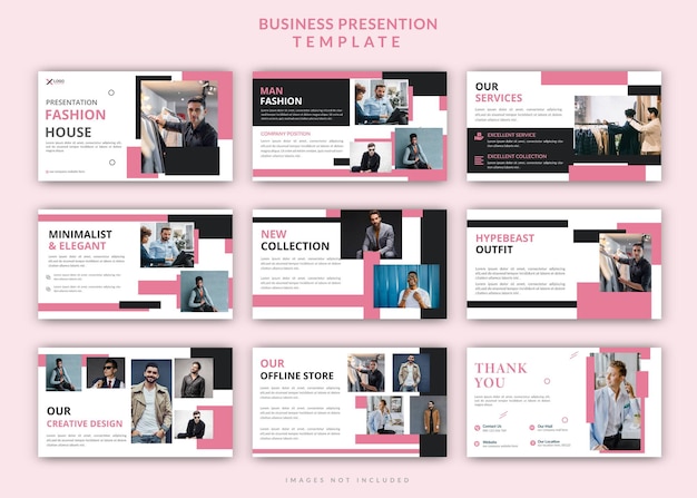 Multipurpose creative modern man fashion powerpoint presentation slide design template