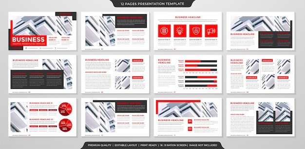 multipurpose presentation template design with clean style and modern layout