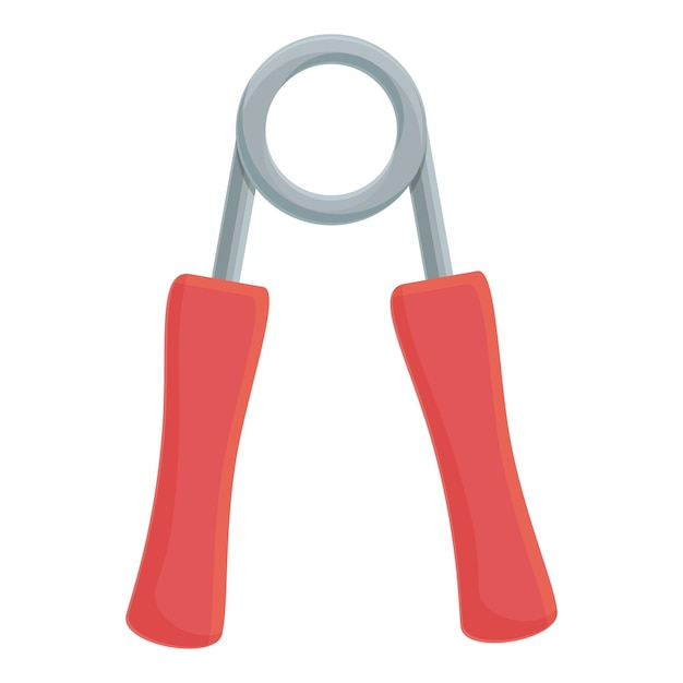 Muscular espander icon cartoon vector Hand exercise Sport trainer