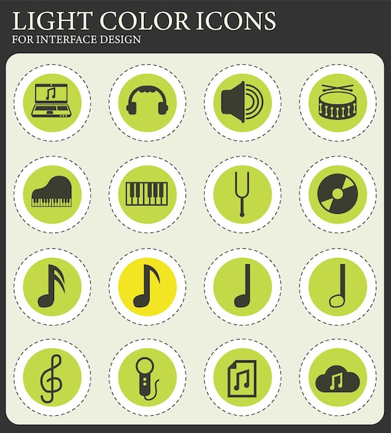 Music icon set