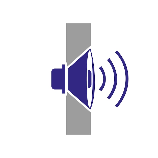 Music Logo On Letter I Sound Icon Podcast Icon Broadcast Symbol Vector Template