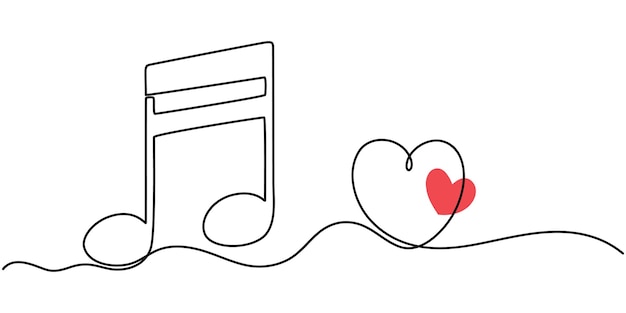 Music Note and Heart