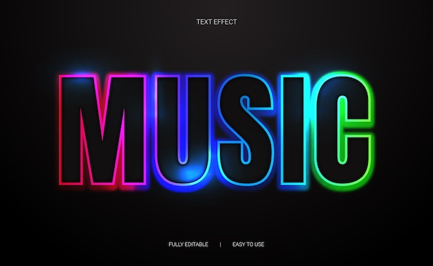 music text effect easy to use 3d