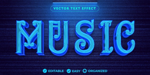 music text effectfully editable font text effect