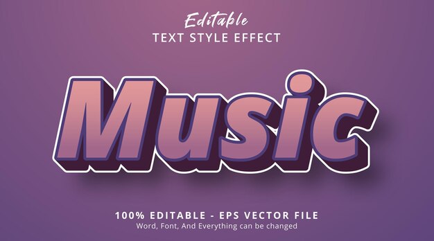 music text with hype gradient style effect editable text effect
