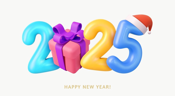 Vektör mutlu yeni yıl 2025