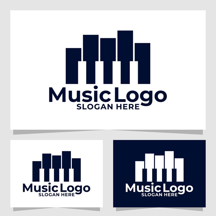 Vektör müzik logosu vektör tasarım şablonu