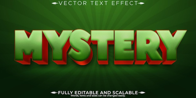 Mystery text effect editable comic and funny text style