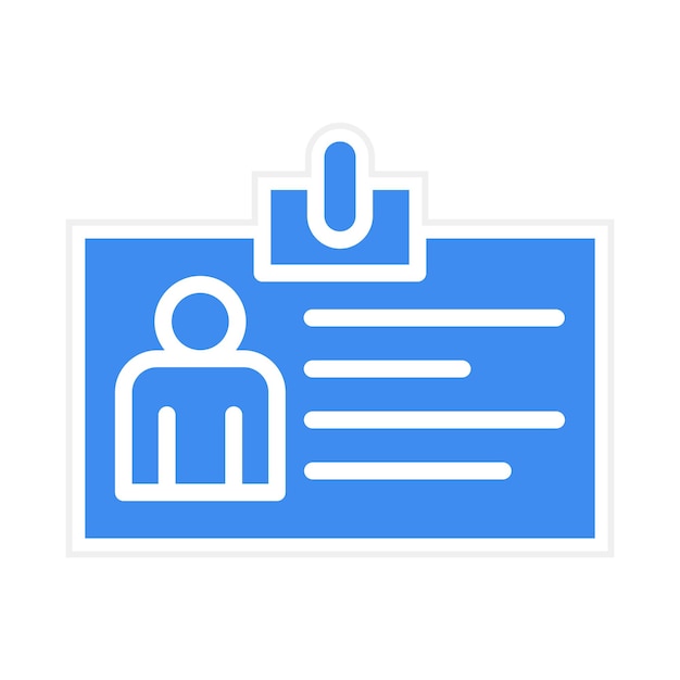 name tag icon vector image can be used for job fair