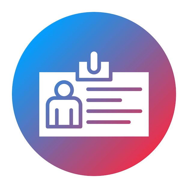 name tag icon vector image can be used for job fair