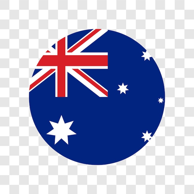 National flag circle icon of Australia Vector illustration