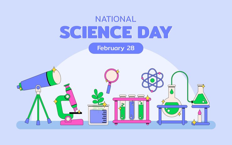 National Science Day BannerEducational Science Festival Background