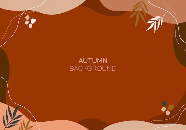 Natural autumn color background frame