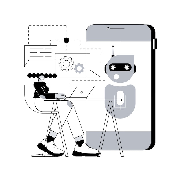 Natural language processing abstract concept vector illustration