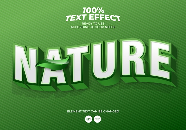 Nature Editable text effect