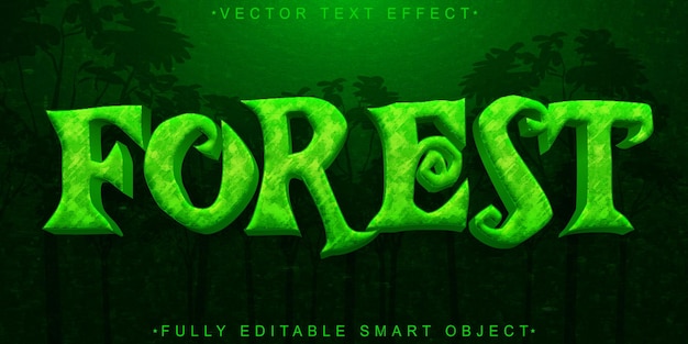 nature green forest vector fully editable smart object text effect