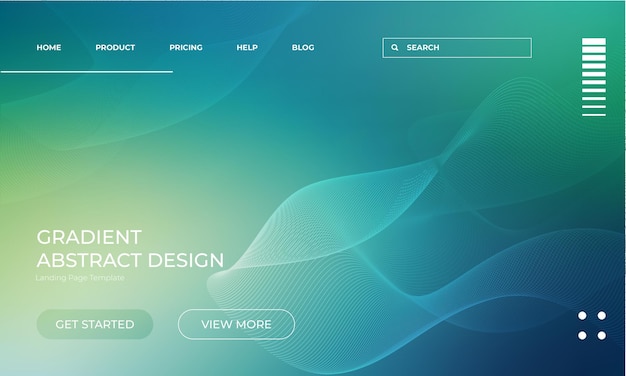 Nature Inspired Blue Green Vector Gradient Abstract Background
