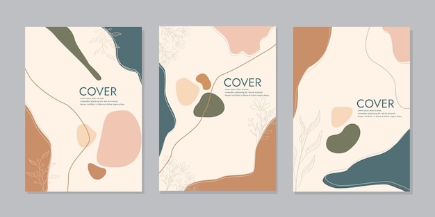 nature theme book cover design hand drawn botanical background a4 size for notebooks books broch