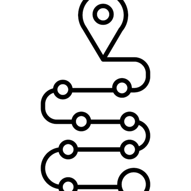 Navigation road trip icon