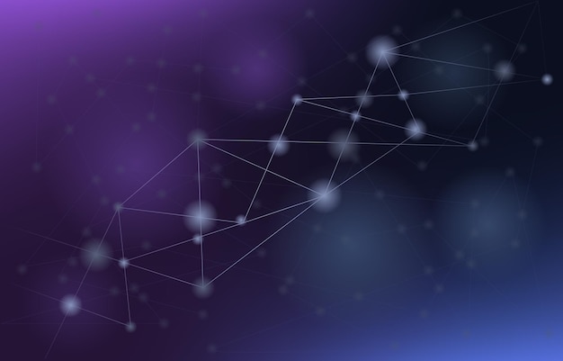 nebula digital network connection technology abstract vector background