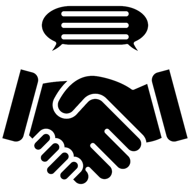 Negotiation vector icon Can be used for Leadership iconset