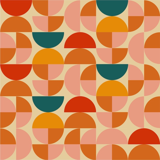 Neo Geometric Seamless Patterns Bauhaus Style Retro pattern simple shapes 60s