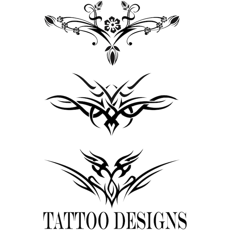 Vektör neo tribal tattoo set vector celtic gothic cyber body ornament shapes kit abstract hawaiian sign