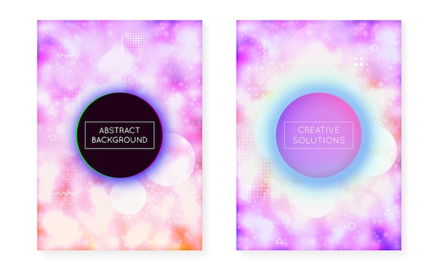 Neon cover with liquid purple shapes Luminous fluid Fluorescent background with bauhaus gradient Graphic template for flyer ui magazine poster banner and app Futuristic neon cover