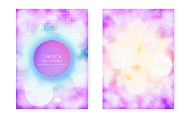 neon fluid space fluorescent template minimal background trendy dots science flyer digital pattern retro layout purple soft presentation blue neon fluid