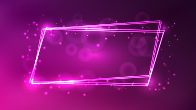 neon frame with shining effects and sparkles