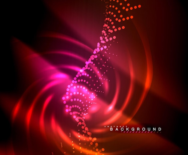 Neon glowing techno lines hitech futuristic abstract background template with square shapes
