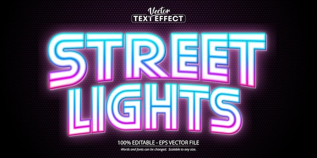 neon glowing text effect editable neon light text style