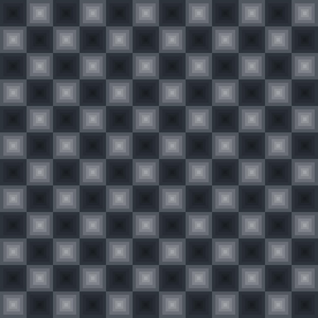 Neon squares vector seamless patterns in black colors