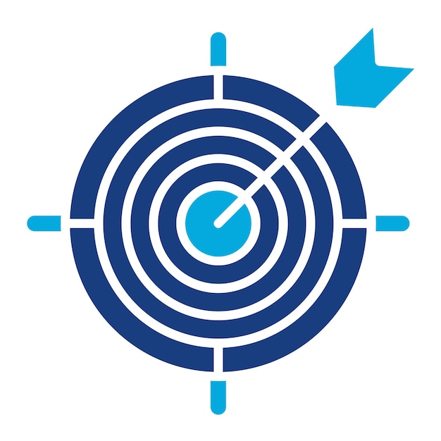 Nested Target Duotone Illustration