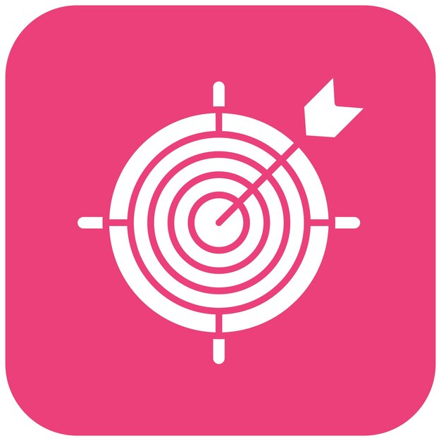 nested target icon vector image can be used for infographic