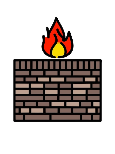Netværkssikkerheds firewall vektor grafik illustration EPS kildefilformat tabsfri skalering ikon